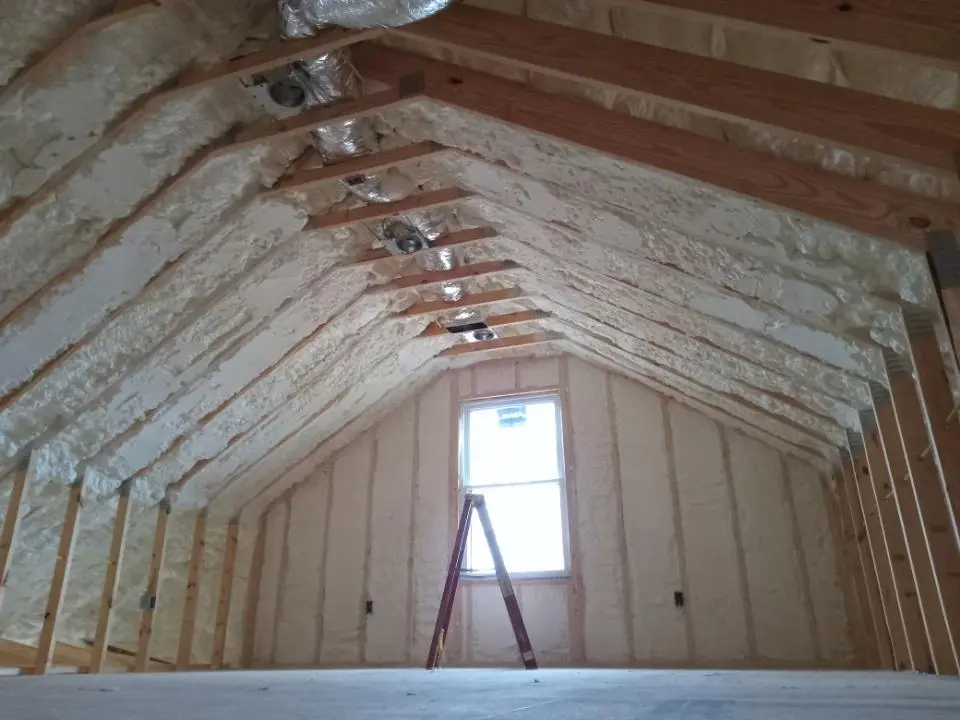 Spray foam roofing application for Crawl Space Insulation project in Waite Park